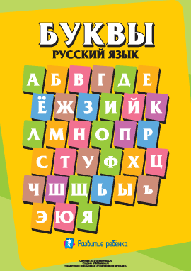 Написание букв русского алфавита