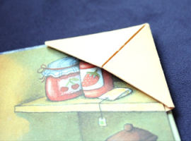 Закладка-оригами для маленьких читателей  