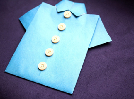 Оригами с мужским характером - рубашка из бумаги  