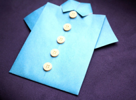 Оригами с мужским характером - рубашка из бумаги  
