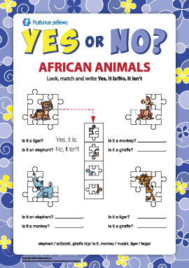 Утверждение и отрицание в английском языке. Африканские животные №7