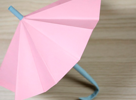 Зонтик в технике оригами, который можно складывать 