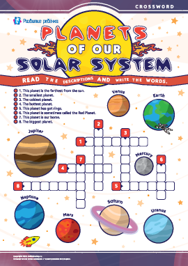 Кроссворд на английском «Планеты Солнечной системы»