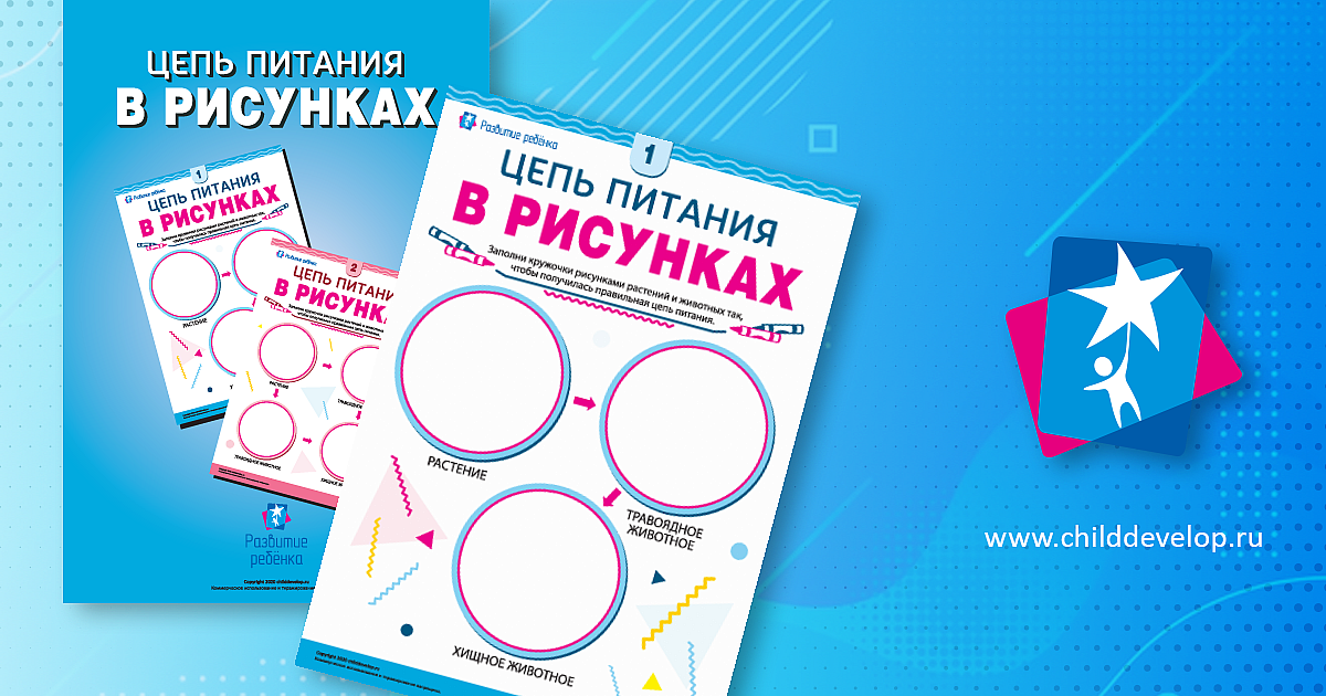 Составляем цепь питания № 2 – распечатать задание Мир животных скачать ...