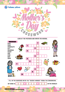 Кроссворд на английском «День матери» 