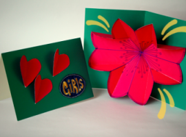 Как сделать pop-up открытку с цветком внутри  
